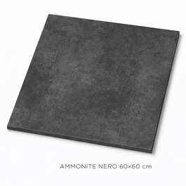 MATT PLAAT SEINTELE, PÕRANDILE JA FASAADILE AMMONITE NERO 60X60CM AM-2402