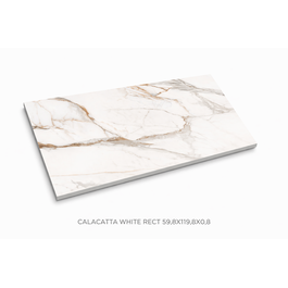 TÄISMASSPLAAT 59,8x119,8x0,8 CALACATTA WHITE RECT