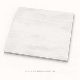 MAT WALL, FLOOR AND FACADE TILE CEMENTO BIANCO 60X60 CM AM-2388