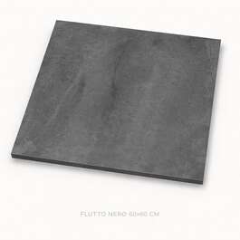 MATTE TILE FOR WALLS, FLOOR, FACADE FLUTTO NERO 60X60 CM DG-2796