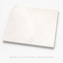 MATISTATUD PLAAT SEINTELE, PÕRANDILE JA FASAADILE MARBELLA PULPIS BIANCO / CARVING 60X60CM LE-2723
