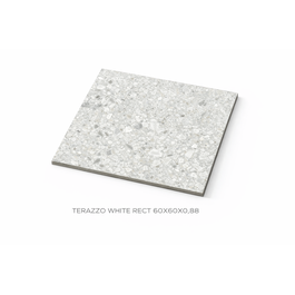 TÄISMASSPLAAT 60X60X0,88 TERAZZO WHITE RECT