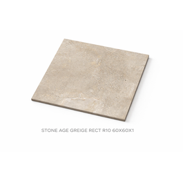 TÄISMASSPLAAT 60X60X1 STONE AGE GREIGE RECT R10