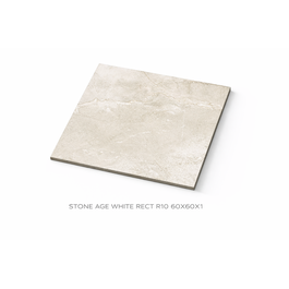 TÄISMASSPLAAT 60X60X1 STONE AGE WHITE RECT R10