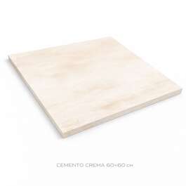 MATTE TILE FOR WALLS, FLOORS, FACADE CEMENTO CREMA 60X60 CM AM-2387