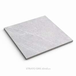 MATTE TILE FOR WALLS, FLOORS AND FACADES STRIATO GRIS 60X60 CM DG-2799