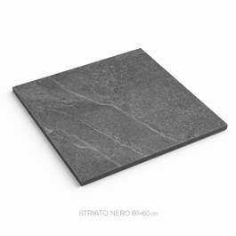 MATTE TILE FOR WALLS, FLOOR AND FACADE STRIATO NERO 60X60 CM DG-2798