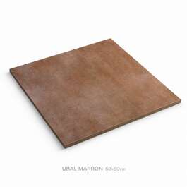 MATTE TILE FOR WALLS, FLOORS, AND FACADE URAL MARRON 52UR-05 60.5X60.5 CM BL-4215