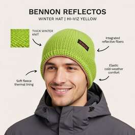 WARM HAT  BENNON REFLECTOS YELLOW 