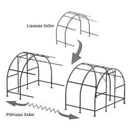 KASVUHOONE STRONG LIGHT LISA 4MM 3X2M