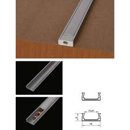 PROFIIL LED VALGUSRIBALE 16X6X2000MM ALUMIINIUM+PC