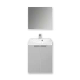 BATHROOM CABINET WITH MIRROR BALTECO OCEAN 60CM LIGHT GREY
