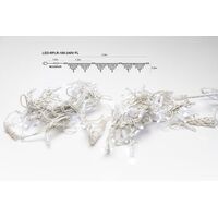 CHRISTMAS LIGHT 3.9X0.9M CURTAIN WHITE, WHITE CABLE
