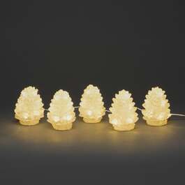 РОЖДЕСТВЕНСКИЙ СВЕТИЛЬНИК ШИШКИ 5ШТ 40 LED 10,5СМ IP44
