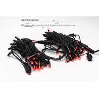 CHRISTMAS LIGHT 12M LED RED, T.GREEN CABLE