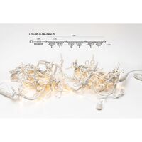 CHRISTMAS LIGHT 3.9X0.9M CURTAIN GOLDEN WHITE CABLE