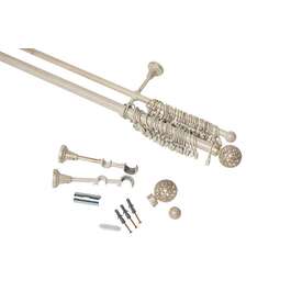 KARDINAPUU KOMPL 25MM+16MM KULA RETRO 150+150CM