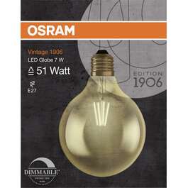 BULB  OSRAM 6,5W E27 G125 720lm VINTAGE LED  KULD