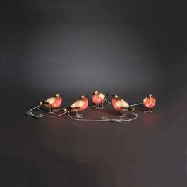 JOULUVALO 5 BULLFINCHES 40 LED 12cm