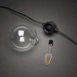 JÕULUVALGUSTI 10 LED BULBS E27 AMBER/MUST