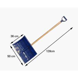 SNOW SHOVEL  50x40 CM METALLSERVAGA JA PUITVARREGA