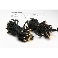 JOULUVALO 12M LED GOLD, T.GREEN CABLE