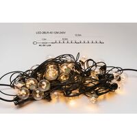 LIGHT CHAIN 12M LED 40L WARM; WHITE BALL TO BE CONTINUED