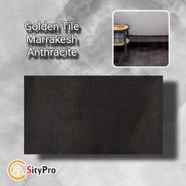 Floor tile Golden Tile Marrakesh, anthracite , 186x186