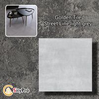 Golden Tile Street Line floor tile, light gray, 600x600