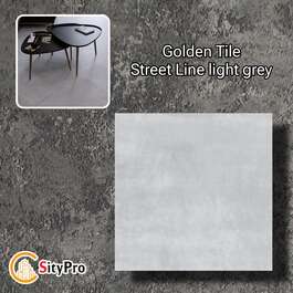 Golden Tile Street Line floor tile, light gray, 600x600