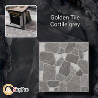 Floor tile Golden Tile Cortile, gray, 400x400