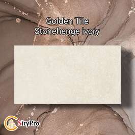 Ceramic floor tile Golden Tile Stonenhege, ivory, 300x600