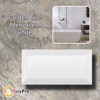 Wall tile Golden Tile Metrotiles, white glossy, 100x200