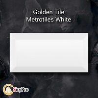 Ceramic wall tile Golden Tile Metrotiles, white matt, 100x200