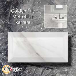  Wall tile Golden Tile Metrotiles,white Carrara, 100x200
