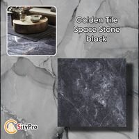 Floor tile Golden Tile Space Stone,black, 595x595