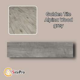 Плитка напольная Golden Tile Alpina Wood,серая, 150х900