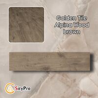 Напольная плитка Golden Tile Alpina Wood,коричневая, 150х600