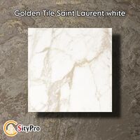 Floor tile Golden Tile Saint Laurent, white , 607x607
