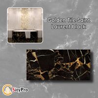 Плитка для стен Golden Tile Saint Laurent,чёрная, 300х600