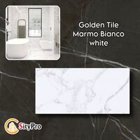 Wall tile Golden Tile Marmor Gold,white, 300x600