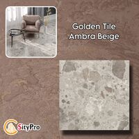 Floor tile Golden Tile Ambra, beige, 600x600