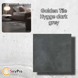 Плитка для пола Golden Tile Hygge,тёмно-серая, 607х607