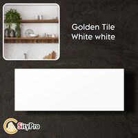 Стеновая плитка Golden Tile White, белая калиброванная, 295х595