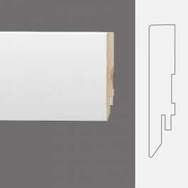 FLOOR BASEBOARD  MDF 90X16X2400MM EX BASIC White