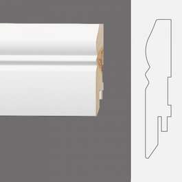 FLOOR BASEBOARD  MDF 90X16X2400MM EX RUSTIC White