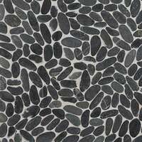 NATURAL STONE  30x30 SLICED BLACK