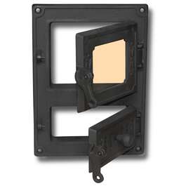 Stove door 375x275 glass Põlmer