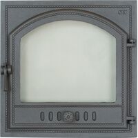Дверцы для камина со стеклом  SVT405 410x410 правый