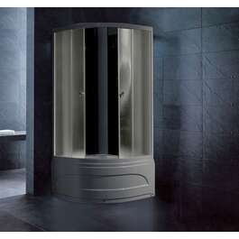 Shower enclosure + tray NOVE AK-JS3-90S Silver 90x90 cm